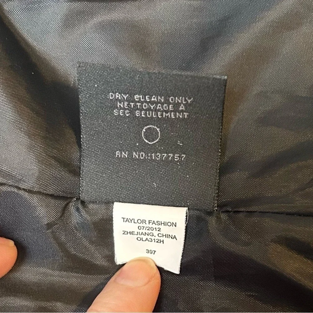 Steve Madden‎ Black Double Breasted Peacoat Puff Shoulder Snakeskin Lining Large